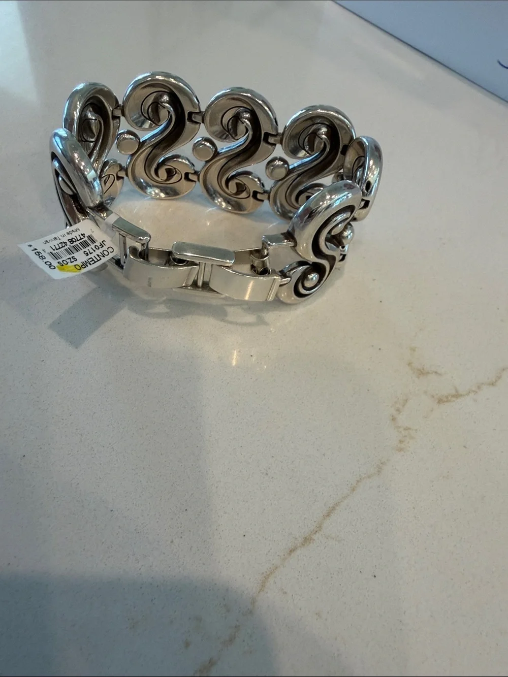 NWT Brighton Silver Swirl Link Bracelet - Silver